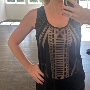 Mossimo Black Sheer Tank Top